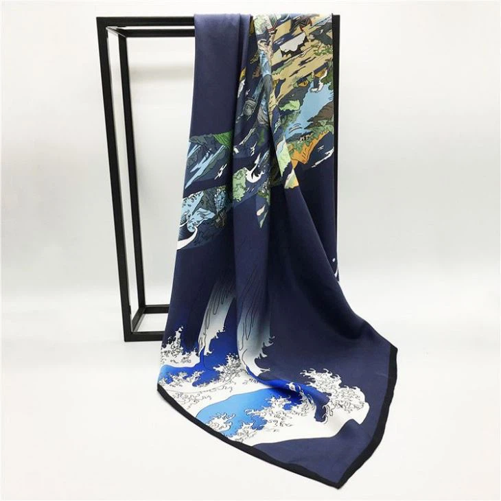 Digital Print Personalized Silk Scarf