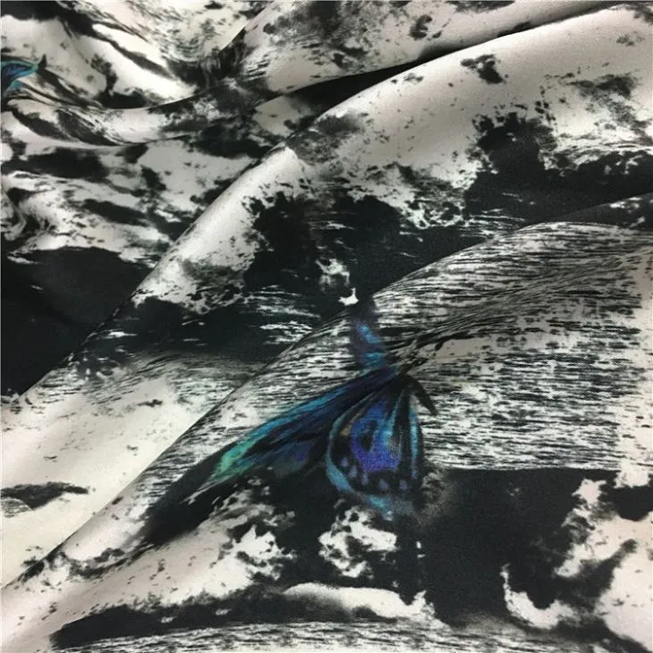 Digital Printed Silk Satin Fabric Digital Printed Silk Satin Fabric