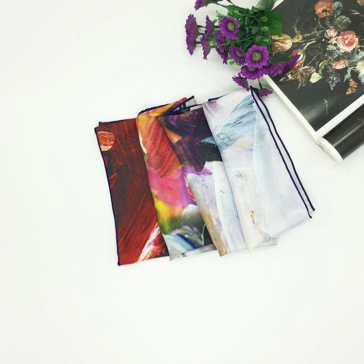 Digital Printing Polyester Satin Scarf Digital Printing Polyester Satin Scarf