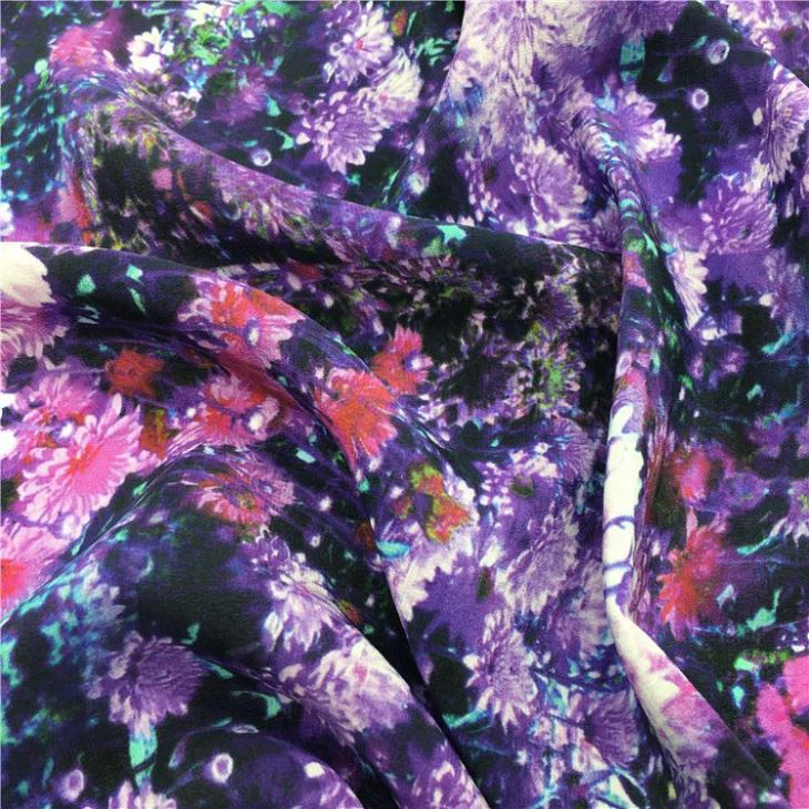 Digital Printing Silk Crepe De Chine Fabric